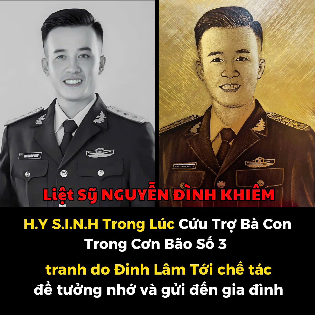 Nghệ Nhân Đinh Lâm Tới Chế Tác Tranh Đồng Tôn Vinh Công Ơn Liệt Sỹ Trong Cơn Bão Số 3